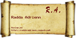 Radda Adrienn névjegykártya